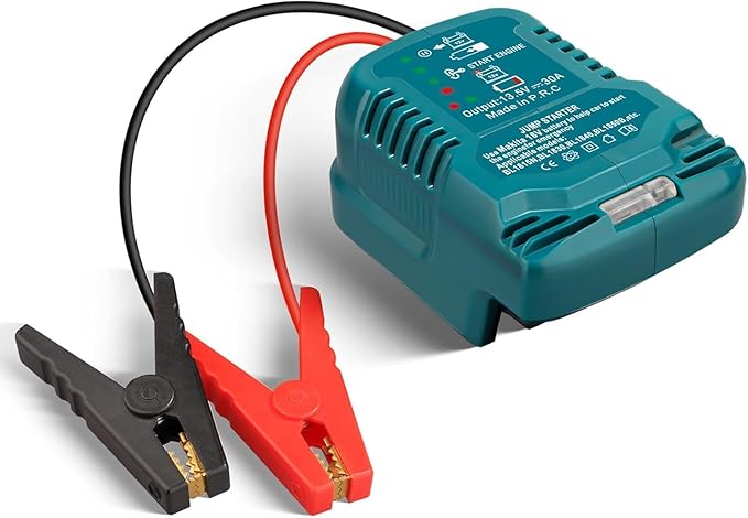 Car Jump Starter, for Makita 18V Li-ion Battery Jump Starter Adapter Powered with Jumper Cables&Clamps, Car Portable Jump Starter with 18V Adapter Charger(Battery not Included)