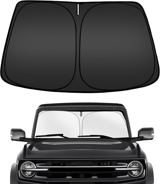 ARISMOTOR Windshield Sun Shade for Ford Bronco Sport 2021-2025 2026, Custom Fit Foldable Front Window Sunshade Sun Visor Protector, Block UV Rays Keep Your Car Cooler