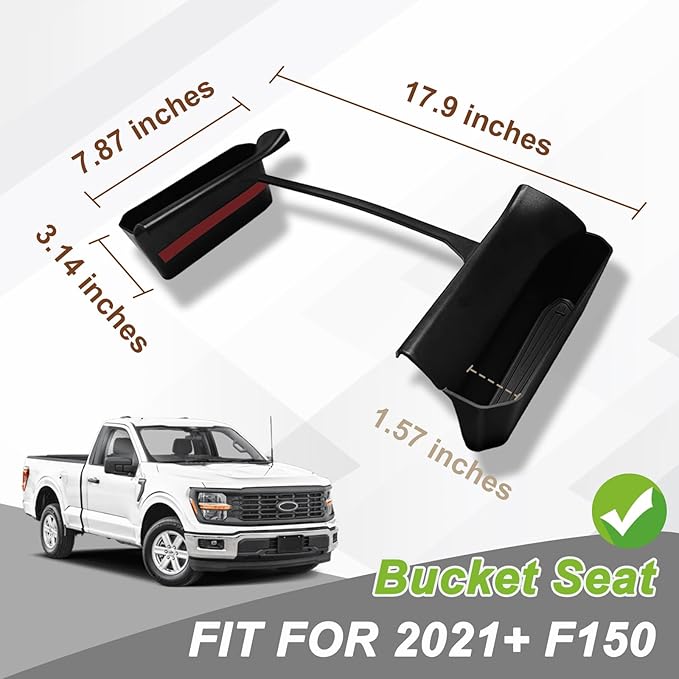 Muslogy Center Console Organizer Compatible with 2021-2025 2026 Ford F150 Accessories Hanging Storage Box Console Left & Right Phone Pocket Gear Shift Side Organizer