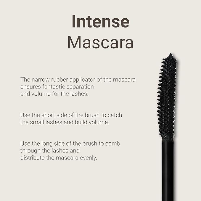 Hypoallergenic Mascara Sensitive Eyes - Smudge-Proof, Sweatproof, Lengthening Mascara with amazing separation of the lashes - Vegan, Non Toxic Mascara Black (Black, 9 ml)