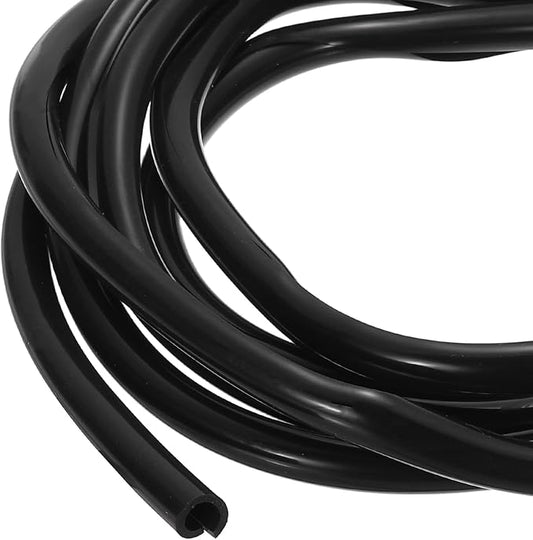 MECCANIXITY 3 m Split Silicone Cable Sleeve Tubing, ID 8mm Black Split Silicone Tube Cord Organizer Wire Shielding Sheathing Wrap for USB Charge Power Cord Audio Video Cable