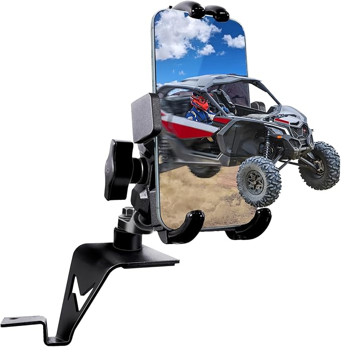 StarknightMT X3 Phone Mount - 360°Adjustable Dashboard Phone Holder Compatible with 2017-2024 Maverick X3 & Maverick X3 Max All Models,Heavy Duty Aluminum Alloy,for 5"-7.7" Cell Phone