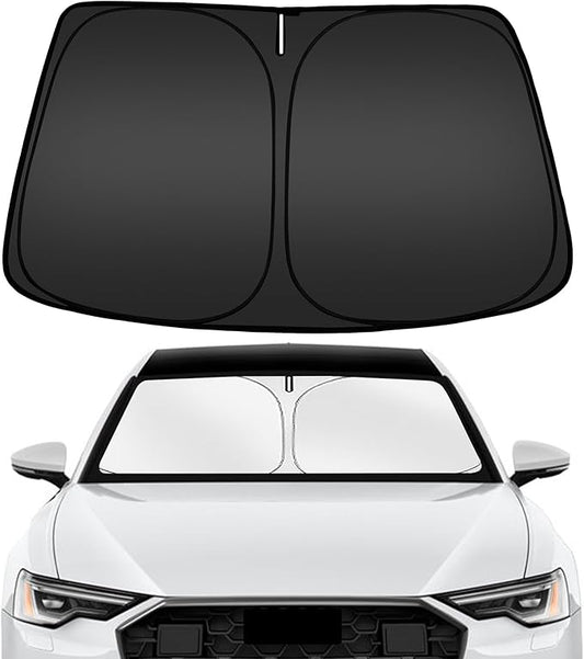 ARISMOTOR Windshield Sun Shade for Audi A6 2019-2025 2026, Custom Fit Foldable Front Window Sunshade Sun Visor Protector, Block UV Rays Keep Your Car Cooler