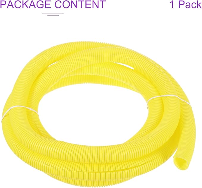 DMiotech 10ft Wire Loom Split Tubing 1 1/2 Inch(38 Mm) ID, Cord Protectors from Pet Flexible Conduit Cable Management for Office, Home, Garden, Yellow