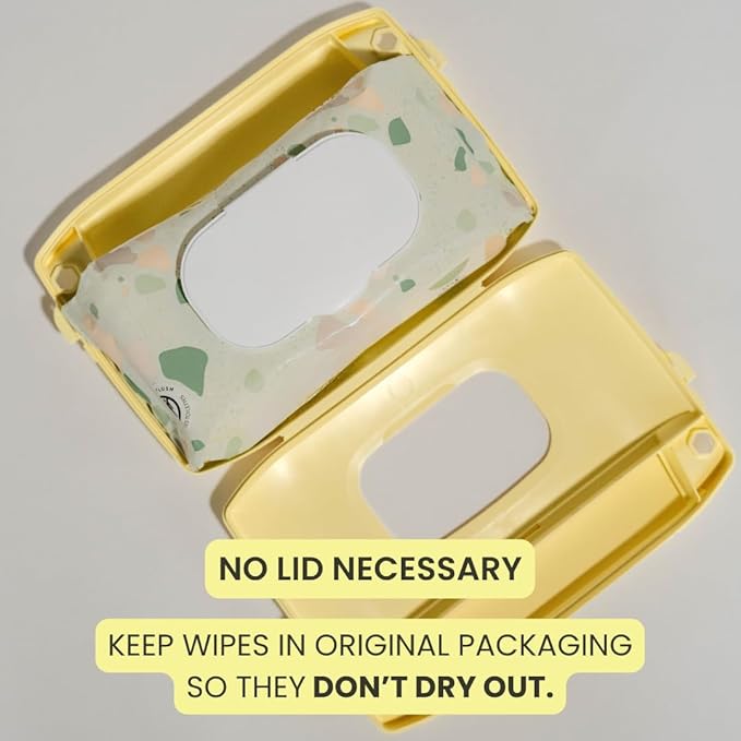 Bee Babe Co. On-The-Go Wipes Dispenser, Travel Wipes Case, Includes Temporary Trash Compartment, Must Have Diaper Bag Accessories, Car Trash Can, Reusable Baby Wipes Holder, Portable Wipe Dispenser