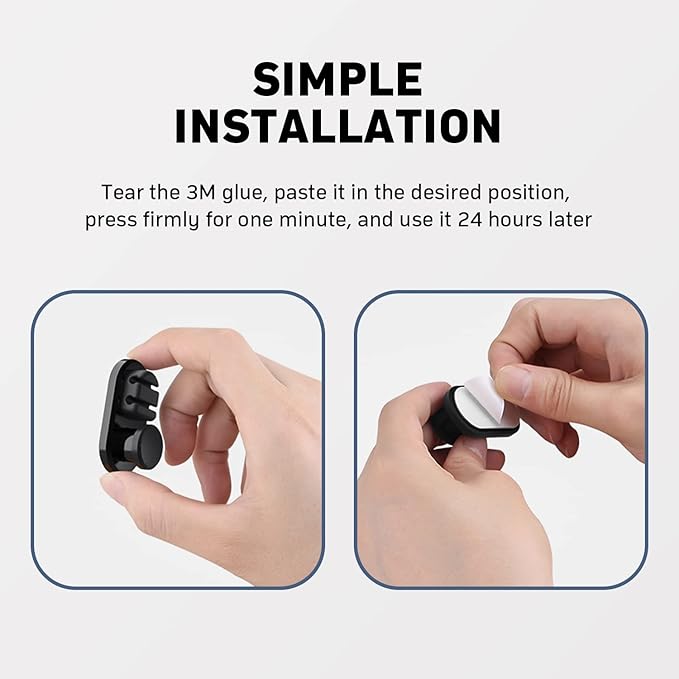 Car Dashboard Hook Holder for Key, Charging Cable, Data Cable,Earphone Cable,Bag and Mask, Phone Cord Organizer Stick on Dashboard,Hanging Hooks, Holder, Organizer, Winder for Car,Door and Wall