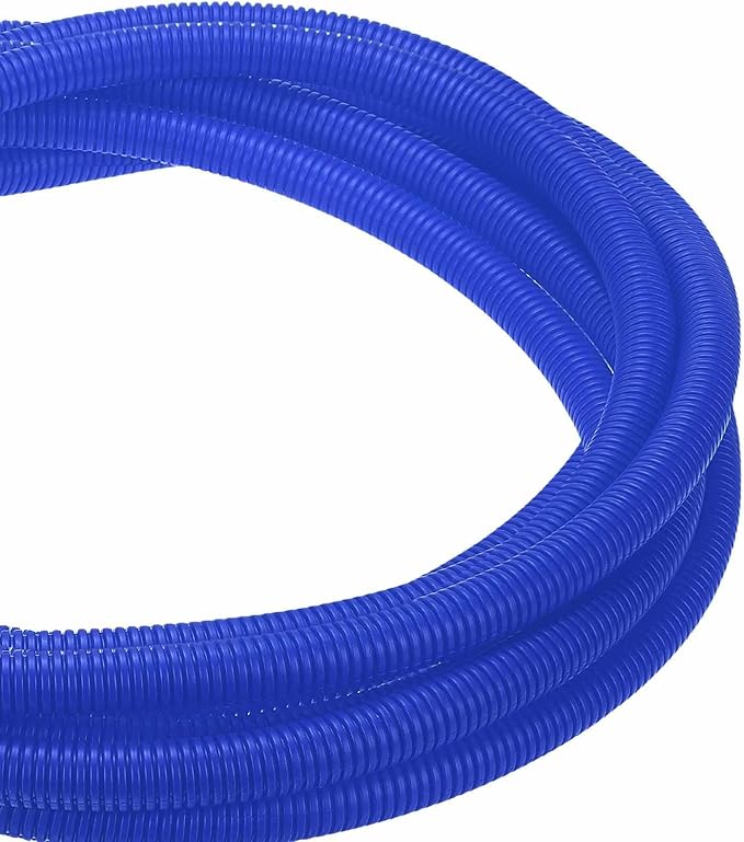 DMiotech 100ft Wire Loom Split Tubing 5/8 Inch(15.9mm) ID, Cord Protectors from Pet Flexible Conduit Cable Management for Office Home Garden, Blue