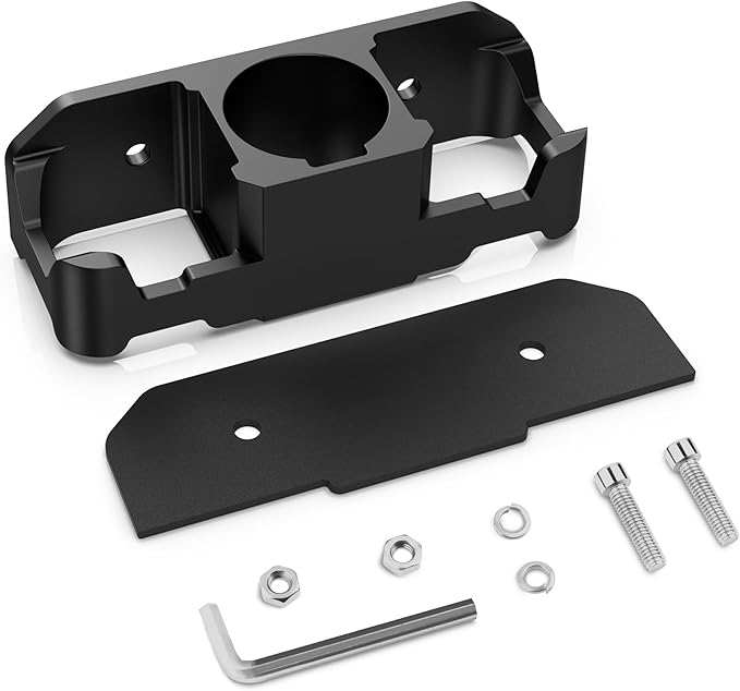MICTUNING Trailer Towing Organizer for 7 Way Plug, Heavy Duty Side Hooks Chain Cable Wire Harness Holder, Anti-Rust Aluminum Metal RV Accessories