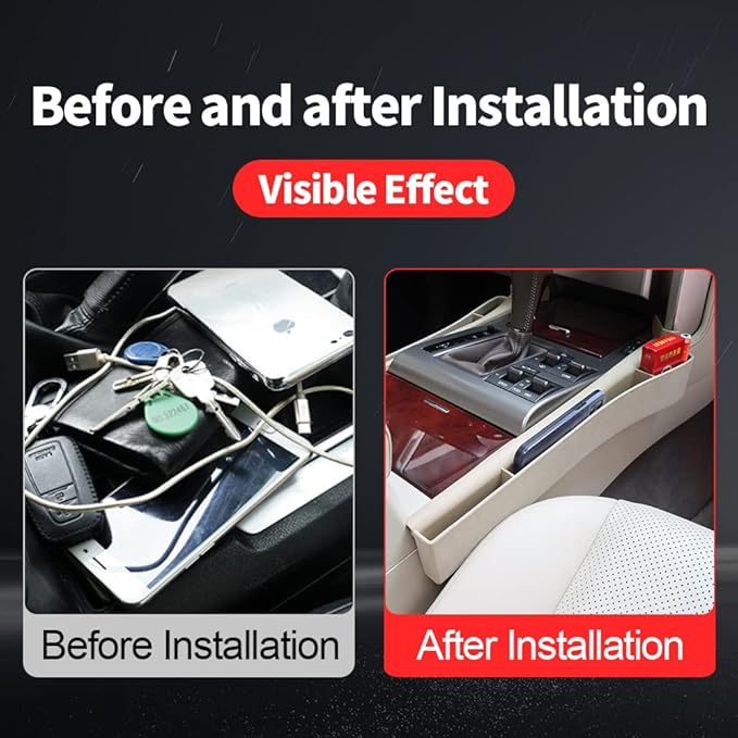 Lallker Suitable for 2010-2021 GX460 Seat Gap Storage Box 400 Central Control Storage Box Modification (2010-2021 Beige-copilot)