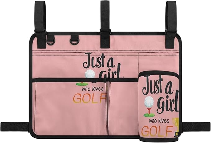Golf Cart Storage Bag Non-Slip Golf Cart Rear Seat Organizer with 4 Pocket for Ezgo Yamaha Club Car and Other 2-Seat Golfs Carts