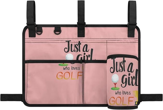 Golf Cart Storage Bag Non-Slip Golf Cart Rear Seat Organizer with 4 Pocket for Ezgo Yamaha Club Car and Other 2-Seat Golfs Carts