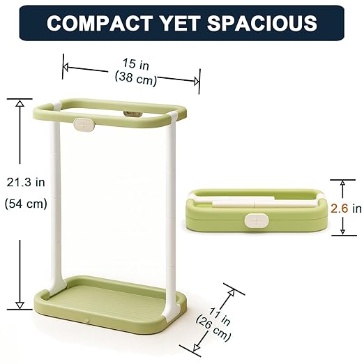 Portable Trash Bag Holder – Foldable & Lightweight Trash Bag Stand, Collapsible Trash Can for Camping, Outdoor, Car & Home Use – Easy Assembly, Compact Storage, Includes 15PCS Bags