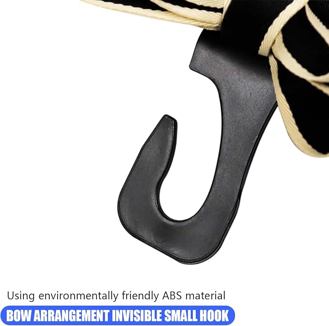 Mandark 2-Piece Car Seat Hooks - Cute Bow Vehicle Hooks for Purses and Bags - Universal Automotive Hanger for SUV, Sedan, Truck (Green/Polka Dot)