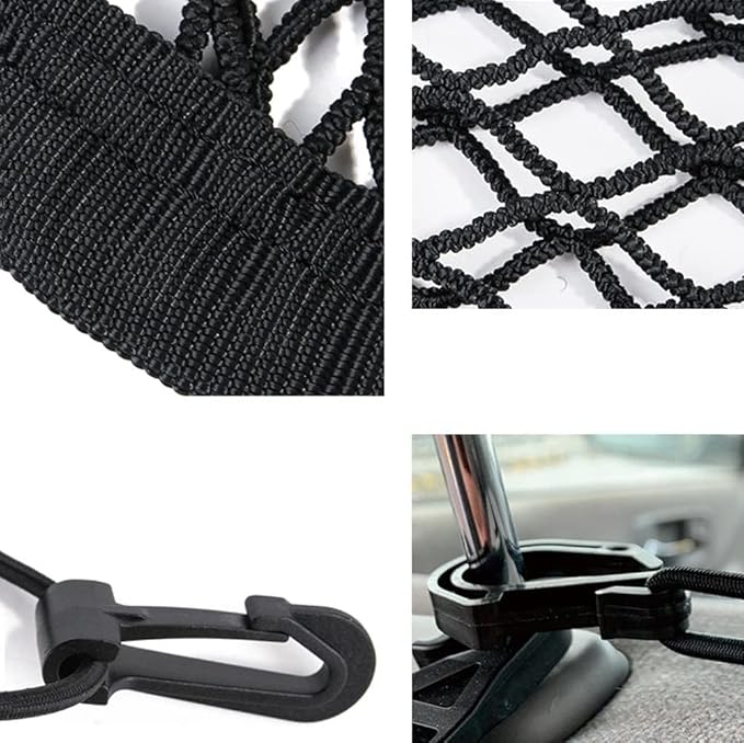 Car Dog Barrier Universal Dog Barrier Net Car Seat Net & Storage Bag Tear Resistant Pet Mesh Barrier Car Back Seat Organizer Easy to Install Dog Fence Safety Car Divider for Cars SUVs Vans Traveling