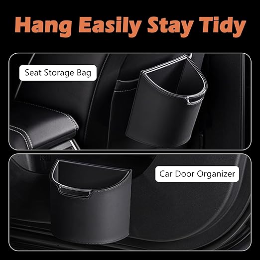 Leakproof Car Trash Can,Mini Car Trash Bin for SUV and Truck,Small Removable Liner Garbage Can,Waterproof Automotive Trash Can for Vehicle,Home,Office,Multipurpose,Easy to Clean (Wine Red)