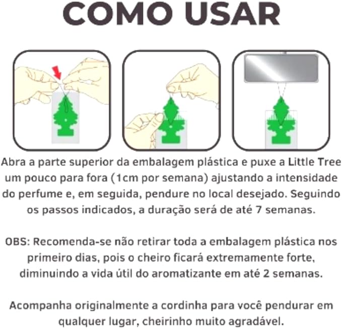 Little Trees Car Air Freshener | Hanging Paper Tree for Home or Car | Black Ice | 3 Pack