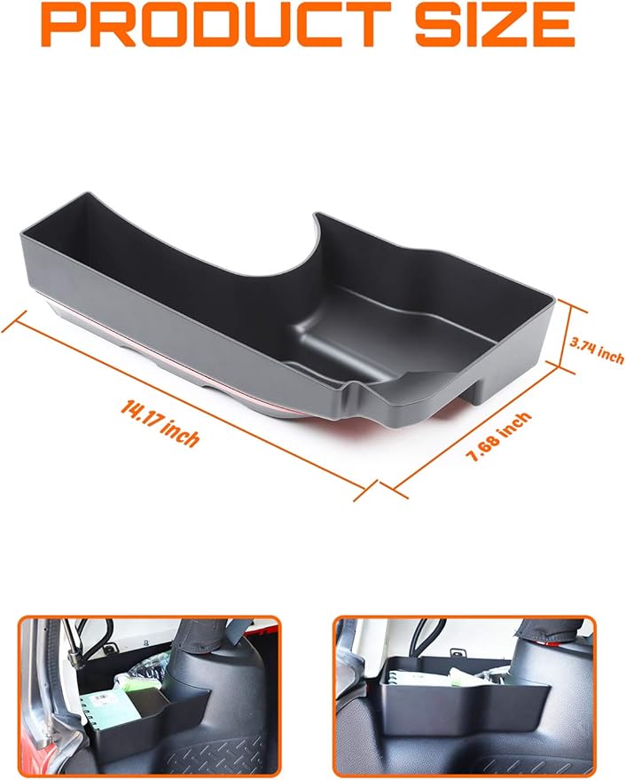 Savadicar Wheel Well Storage Bin, Rear Trunk Organizer, Cargo Storage Tray for 2011-2018 Jeep Wrangler JK JKU 2/4 Door, Interior Storage Expansion Accessories, Left Side, Black, 1 PCS