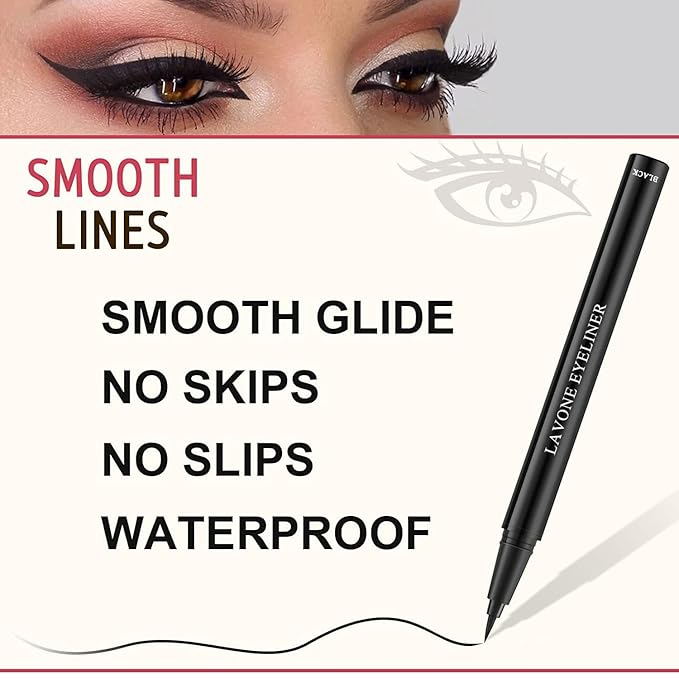 LAVONE Eyebrow Pencil Kit with Microblading Pen, Clear Gel, Eyeliner, Dual-ended Brush, Waterproof, Smudge Proof, Long Lasting Makeup Formula, Eyebrow Pencils for Women - Soft Brown