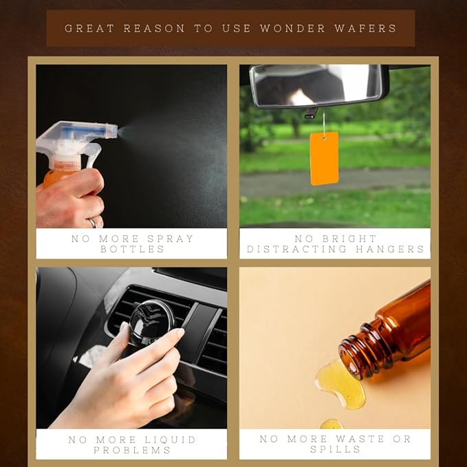 Wonder Wafers 75 count Air Fresheners Individually Wrapped, New Leather Fragrance