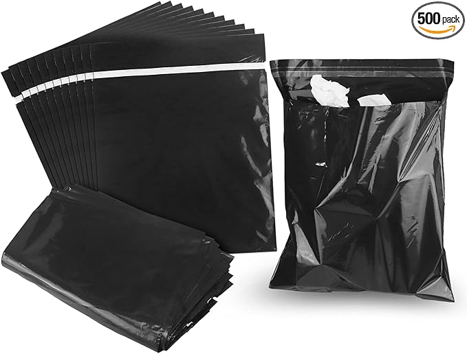 Car Trash Bags Disposable, 500 Pack Car Garbage Bag, Self Adhesive Vomit Bags, Trash Bag Automobiles for Cars, Kitchens, Bedrooms, Offices, During Travel and Camping (9.8 * 12.2 Inches)