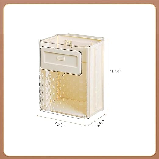 Hanging Kitchen Trash,Can Foldable Transparent Trash Can Kitchen Trash Can Cabinet Kitchen Compost Can Used for Cabinets/Cars/Bedrooms/Bathrooms. (Grey), BM0418