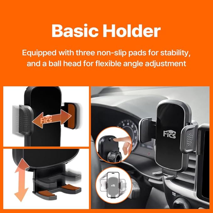 FICS Car Phone Holder for Hyundai Palisade 2023, 2024, 2025 – Custom-Fit Mount for Seamless Display Integration, Interior Accessories for Navigation Use, Stable Driving View
