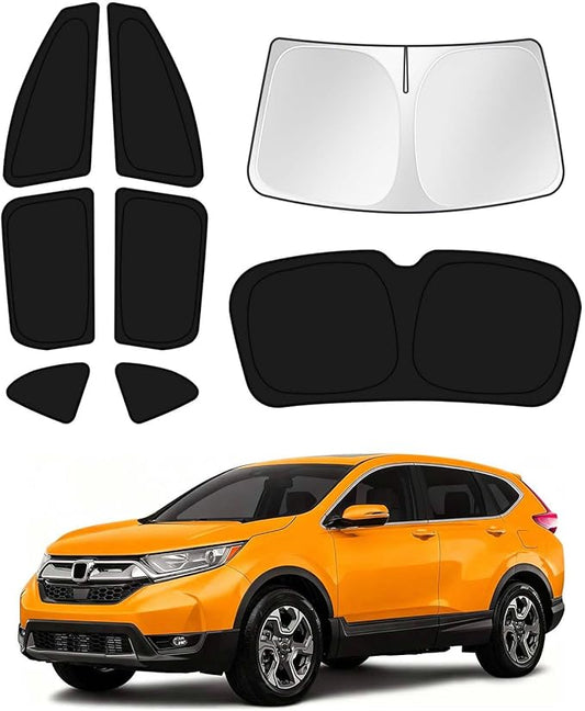 T TGBROS Windshield Sun Shade for Honda CR-V 2017 2018 2019 2020 2021 2022 Car Window Shades Thicken UV Block and Blackout Privacy Foldable Sunshades 8PCS Accessories Keep Cool Sun Visor Covers