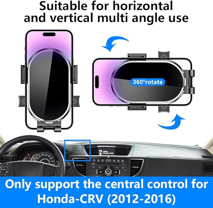 Car Phone Holder for Honda CR-V CRV 2012 2013 2014 2015 2016 LX SE EX EX-L Touring SUV Auto Accessories Navigation Bracket Interior Decoration Dashboard Cell Mobile Phone Mount case Accessory