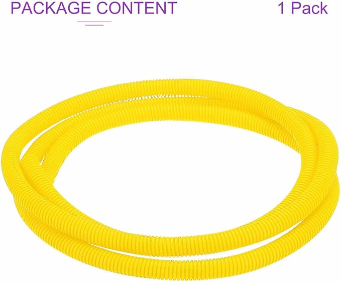 DMiotech 50ft Wire Loom Split Tubing 1/2 Inch(12.7mm) ID, Cord Protectors from Pet Flexible Conduit Cable Management for Office Home Garden, Yellow