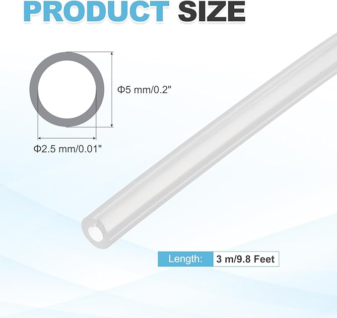 MECCANIXITY 3 m Split Silicone Cable Sleeve Tubing, 2.5mm Clear Silicone Tube Cord Organizer Wire Shielding Sheathing Wrap