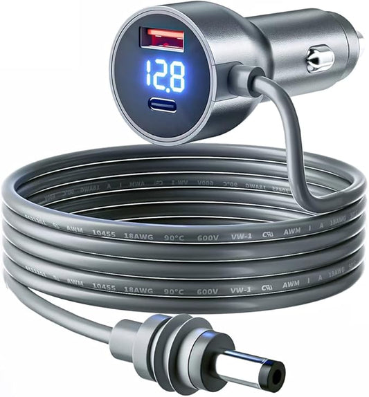 Starlink Mini DC Power Cable Cigarette Lighter Adapter, 12V-48V Car Charger with USB/Type C Ports, Durable Power Cord for Truck, RV, Car Accessories - Waterproof, Heavy Duty, Power Supply 10ft/3m