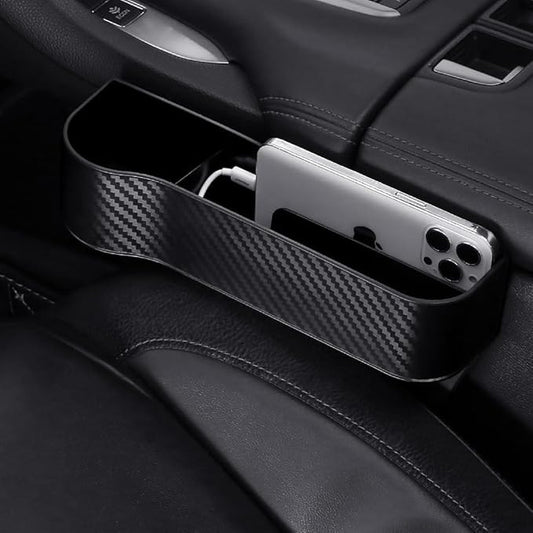 Car Seat Gap Filler Organizer for Toyota Corolla Cross XG10 2021-2025, Between Seat Console Prevents Items from Falling Auto Console Side Storage Box,Black-Main Driver