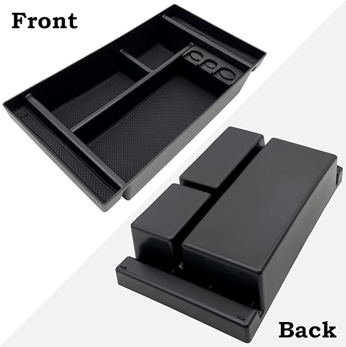 Compatible with Chevy Silverado 1500 Accessories/GMC Sierra 1500 2019-2022 Center Console Organizer Tray Fits for 2020-2023 Silverado/Sierra 2500 HD/3500 HD -Full Console Only (Upper Organizer)
