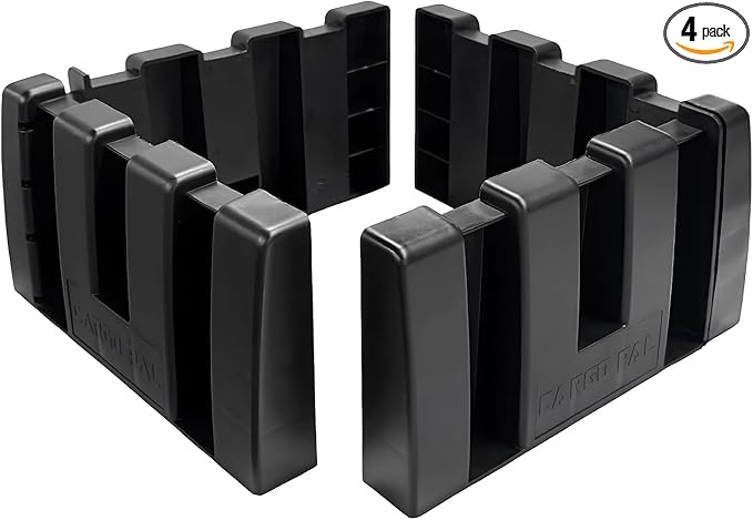 4PCS Multipurpose Cargo Organizer Blocks, Plastic Cargo Storage Organizer Blocks for Wool Carpet Trunk, Grocery Trunk Divider Cargo Containment System for Car SUV Van Trunk