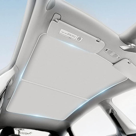 Tesla Model Y Sunshade Roof – Foldable Glass Roof Shade with Nano Ice-Crystal Coatings, UV Protection, No Sag/Gaps, Heat Insulation for Tesla Model Y 2020-2024, Not Suitable for 2025 2026 Juniper
