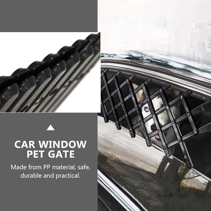 Toddmomy Car Window Pet Fence Portable Pet Barrier Fence Adjustable Enclosure for Dogs and Cats Easy to Install Retractable Design