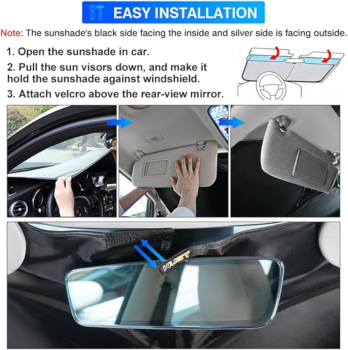 KUST Windshield Sun Shade for Subaru Forester 2014-2018 Sunshade Window Sun Visor Protector Foldable Blocks UV Rays Keep Your Car Cool