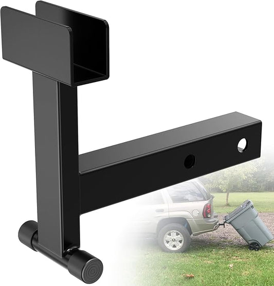 2" Trash Can Hauler Grabber Hitch Reciever, Garbage Hauling Towing Hitch Attachment,Trash Tow Truck Grab Hook Receiver Fit for Lawn Mower Garden Tractors