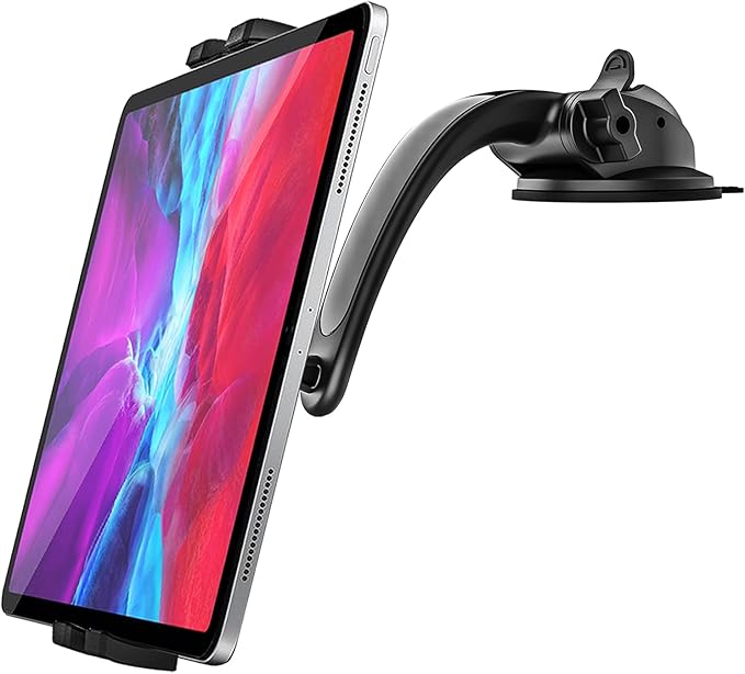 woleyi Car Dashboard Tablet Mount, Dash Tablet Holder for Car with Strong Sticky Gel Suction Cup, Compatible with iPad Pro Air Mini, Galaxy Tabs, Z Fold, Fire HD, iPhone and More 4.7-11" Devices