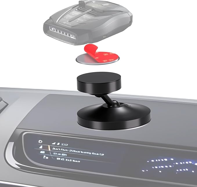 Radar Detector Mount,Upgrade Magnetism Aluminium Dashboard Mount,for Cobra,Escort,UnidenR3 R4 R7 R8, Valentine V1 Gen2 etc All Radar Detector,Shockproof Stable and Adjustable