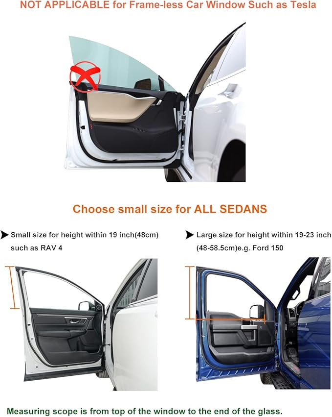 Large SUVs Compact Vans Front Window Screens for Camping Front Window Sun Shade Driver Side Window Bug Screen Zipper Added Increased Ventilation