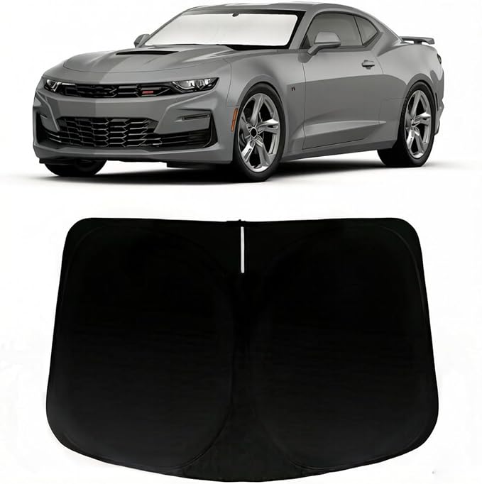 Windshield Sun Shade for 2016-2025 Chevrolet Chevy Camaro, Car Front Window Sunshade with 240T Sun Visor Protector Blocks UV Rays Heat Sun Shield Accessories