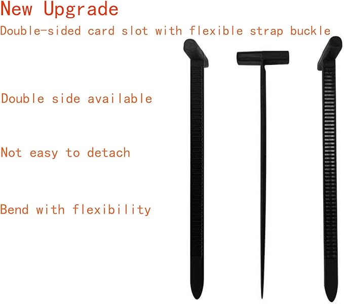 100PCS Heavy Duty Nylon Universal Cable Tie Buckle Reusable Snap Fit Fastening Clips For Car Repairs Automotive Wiring Zip Ties Double Sided Bendable