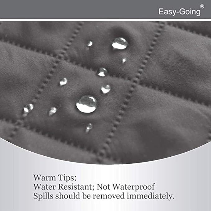 Easy-Going Recliner Chair Slipcover Reversible Sofa Cover Water Resistant Couch Cover Furniture Protector with Elastic Straps for Pets Dog (Recliner, Gray/Gray)