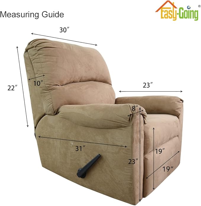 Easy-Going Recliner Chair Slipcover Reversible Sofa Cover Water Resistant Couch Cover Furniture Protector with Elastic Straps for Pets Dog (Recliner, Gray/Gray)