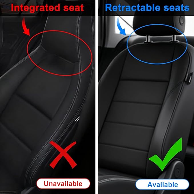2 Pack Seat Back Protector - Leather Kick Mat with Storage Pockets, Front & Back Seat Cover for Kids -Large Capacity Car Seat Organizers and Storage for Child, Splashproof & Easy Clean