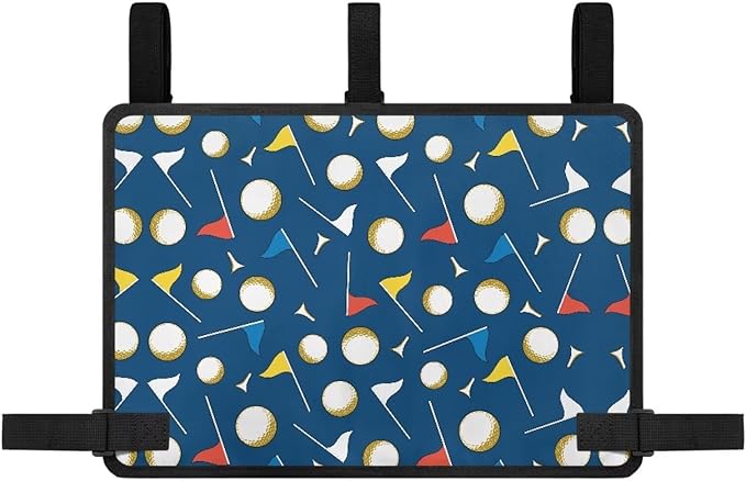 Golf Cart Storage Bag Non-Slip Golf Cart Rear Seat Organizer with 4 Pocket for Ezgo Yamaha Club Car and Other 2-Seat Golfs Carts