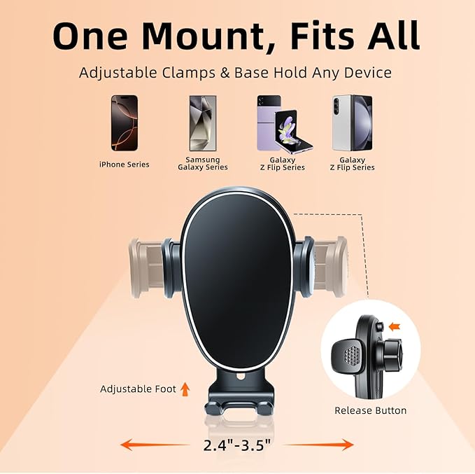 Car Phone Holder for Toyota RAV4 (2019-2024 2025,7/8inch),Screen Phone Mount,360 Phone Holder Rotating,Hands Free Mobile Holder,Car Mount for iPhone,Samsung & Android,2023 RAV-4 Interior Accessories