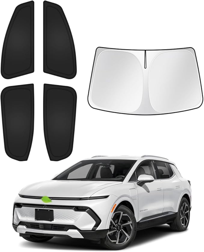Canvcle Sunshades for 2024-2025 2026 Chevrolet/Chevy Equinox EV Accessories Windshield Sun Shade Side Rear Window Shade Cover Sun Visor Shield Privacy Protection for Camping Keep Vehicle Cool 5PCS
