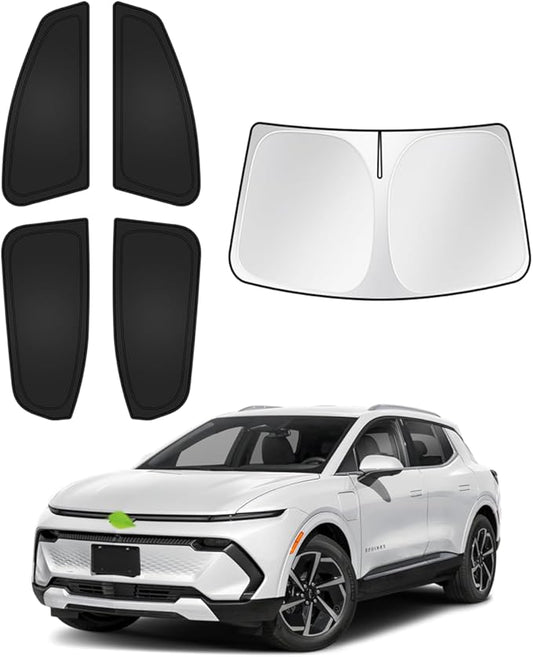 Canvcle Sunshades for 2024-2025 2026 Chevrolet/Chevy Equinox EV Accessories Windshield Sun Shade Side Rear Window Shade Cover Sun Visor Shield Privacy Protection for Camping Keep Vehicle Cool 5PCS